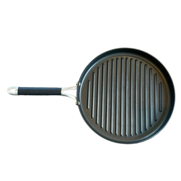 Calphalon Hard Anodized Aluminum Durable Nonstick 12" Round Sear Grill Pan - Picture 1 of 9